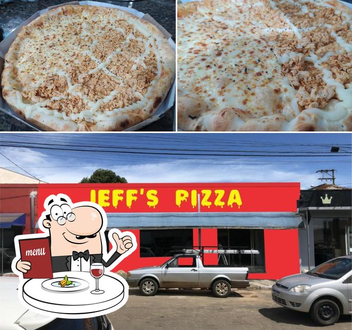 Comida em Jeff's Pizza