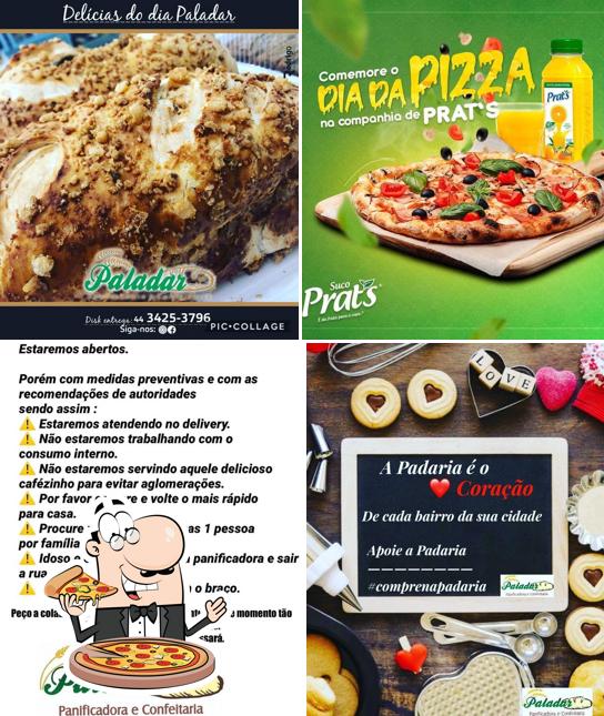 Experimente pizza no Panificadora Confeitaria Paladar