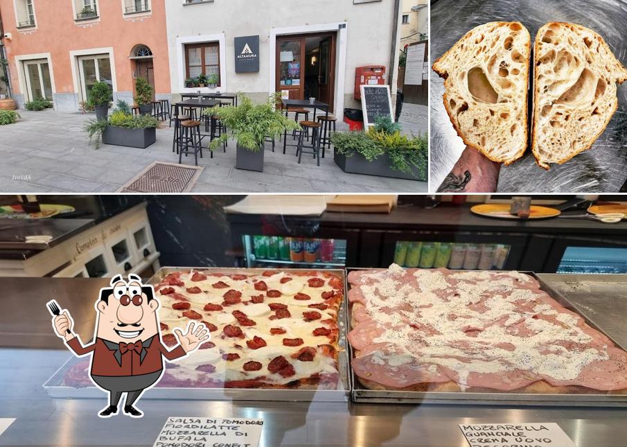 Tra le varie cose da Altamura Pizza&Bakery Concept Lab si possono trovare la cibo e interni