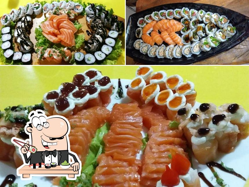 Prove diferentes opções de sushi