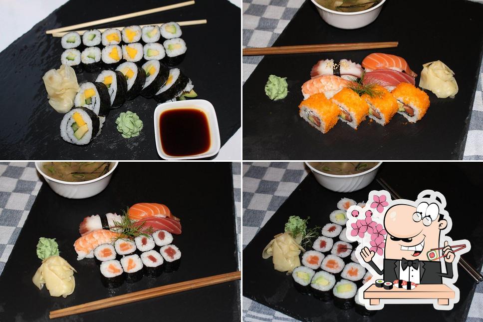 Les sushi sont offerts par Hokaido Sushi Bar Online Bestellen