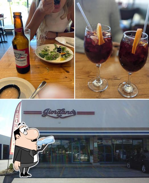 The photo of Giordano's’s drink and food