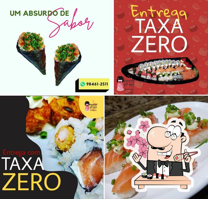 Prove diversas opções de sushi