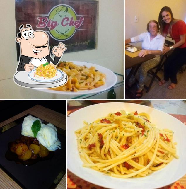 Espaguete carbonara em BIG CHEF - Casa De Massas