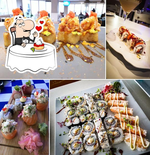 "Qbns Eatery Umhlanga (Seafood Sushi Grill Vegetarian Licensed Bar Lounge & Restaurant)" представляет гостям большое количество сладких блюд