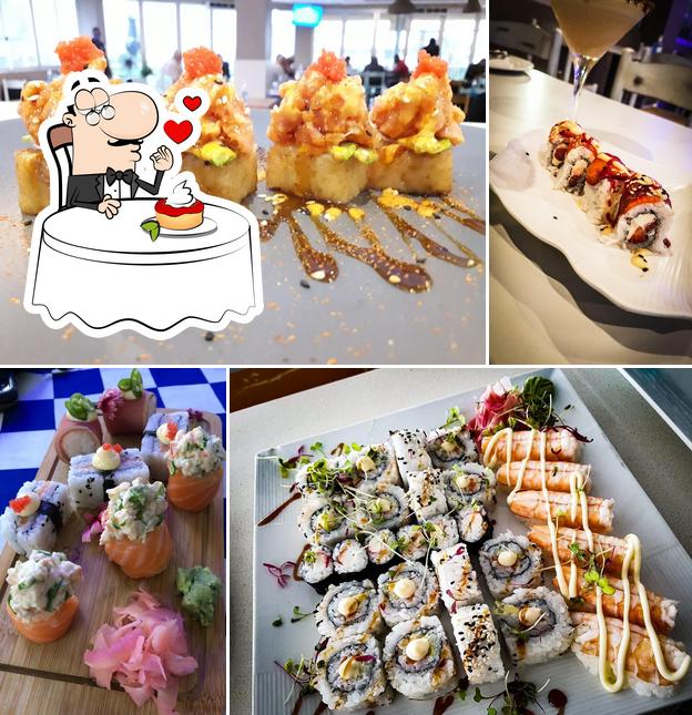 Qbns Eatery Umhlanga (Seafood Sushi Grill Vegetarian Licensed Bar Lounge & Restaurant) sert un nombre de plats sucrés