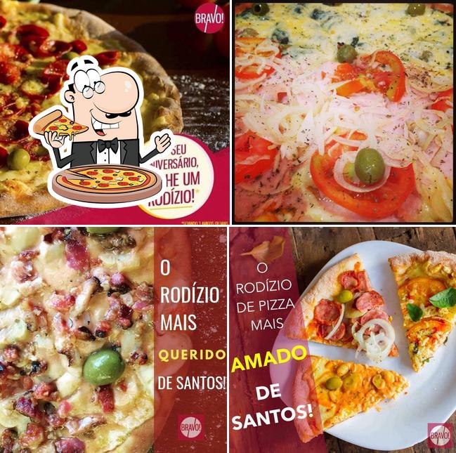 Consiga pizza no Pizzaria Bravo