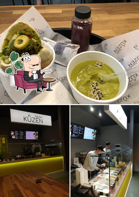 This is the photo displaying interior and food at Kuzen Falafelʹ