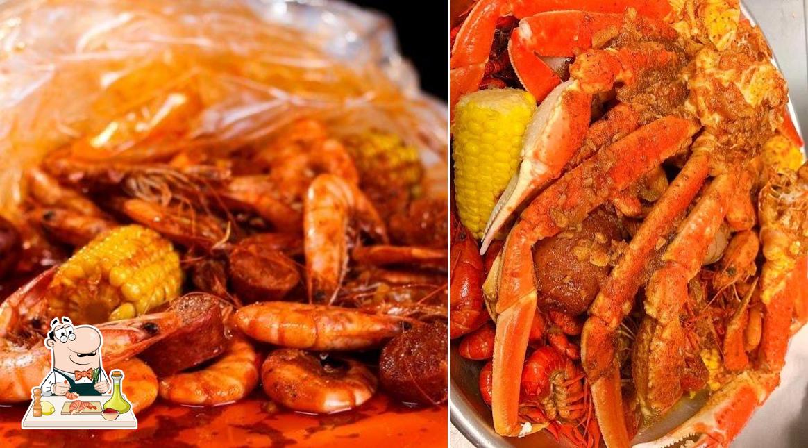 Pide las diferentes opciones de marisco disponibles en Hot Crab - Cajun Seafood
