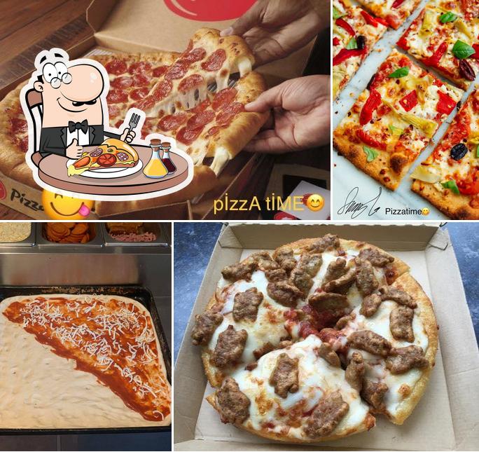Elige una pizza en Pizza Time Bideford