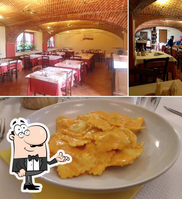 Tra le diverse cose da Osteria Rossomattone si possono trovare la interni e cibo