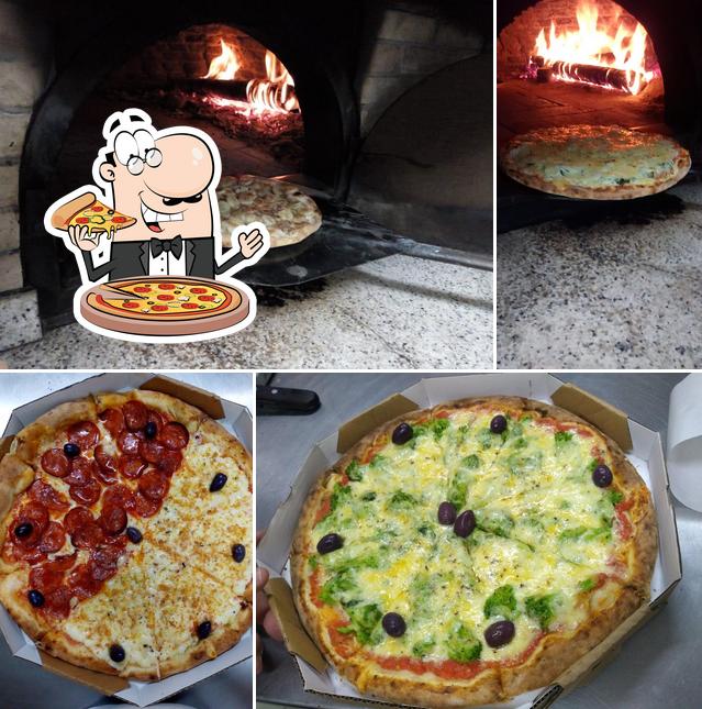 Peça diferentes variedades de pizza