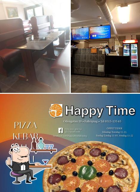 Помимо прочего, в Pizzeria Happy Time есть внутреннее оформление и еда