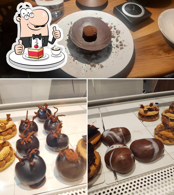 Adore chocolat shop manufacture coffee offre une éventail de desserts