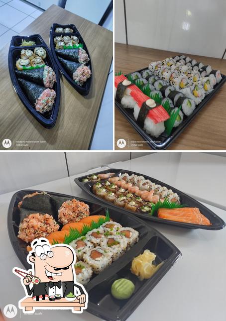 Prove diferentes opções de sushi