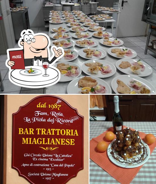 Cibo al Trattoria Bar Miaglianese