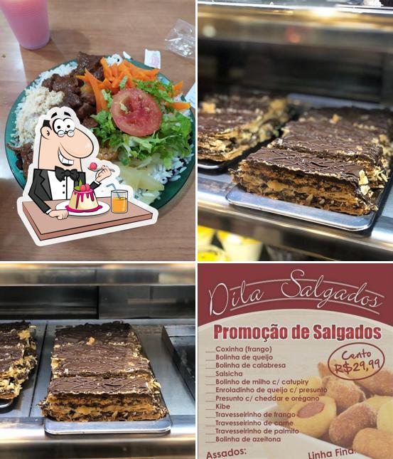 Dila Salgados oferece uma variedade de sobremesas