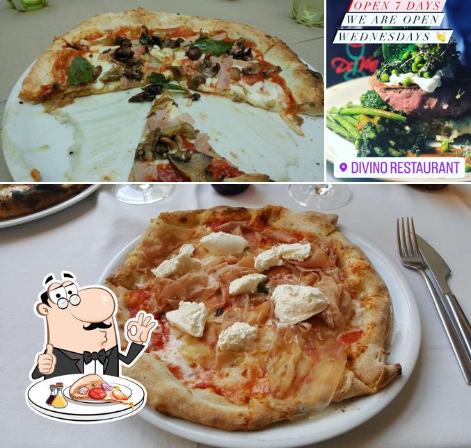 Отведайте пиццу в "Di Vino Italian Restaurant"