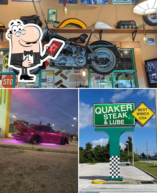 See this picture of Quaker Steak & Lube