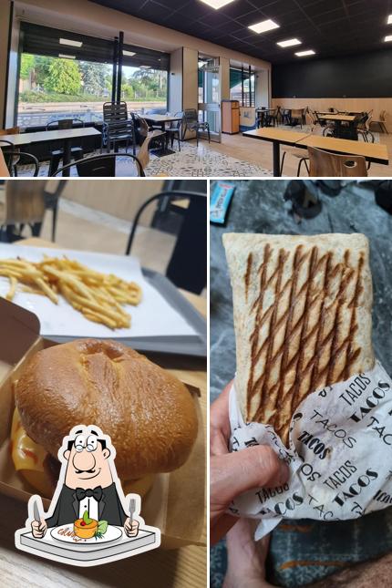 Voici la photo indiquant la nourriture et intérieur sur My burger