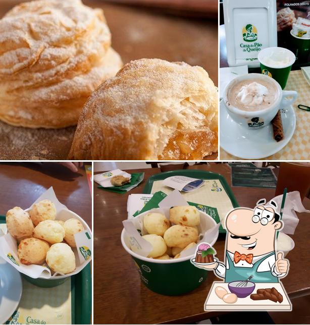 Casa do Pão de Queijo - Boulevard Shopping provê uma escolha de pratos doces