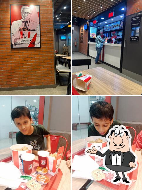 The interior of KFC