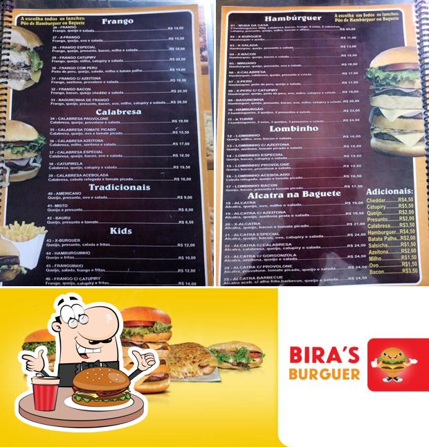 Consiga um hambúrguer no Bira Burguers/Chavao burguer