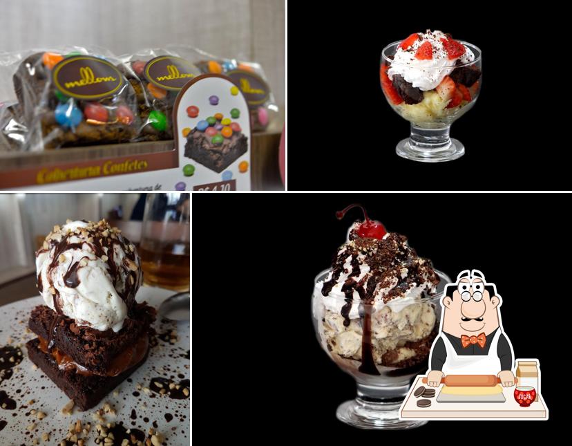 Mellows - Brownie & Burger serve uma variedade de pratos doces