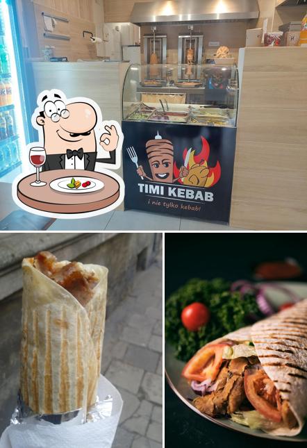 This is the picture showing food and interior at Timi Kebab