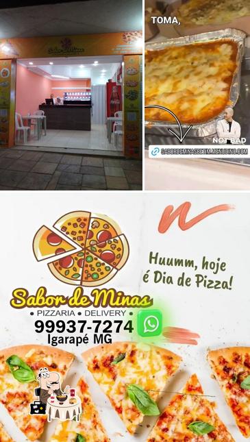 Comida em Pizzaria sabor de Minas igarapé