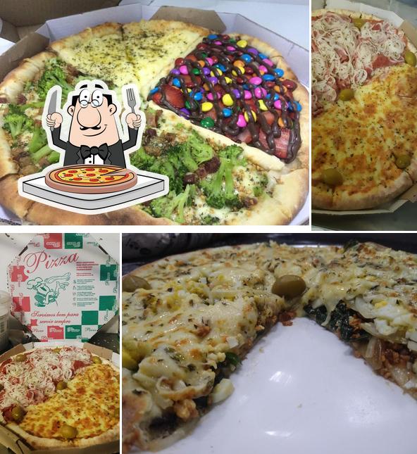 Escolha pizza no Pizzaria Degustar