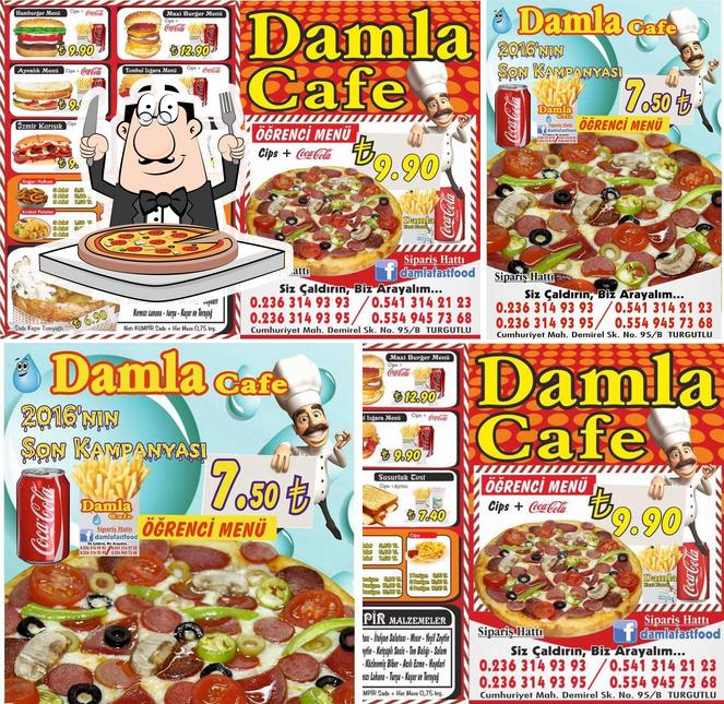 Order pizza at Damla fastfood