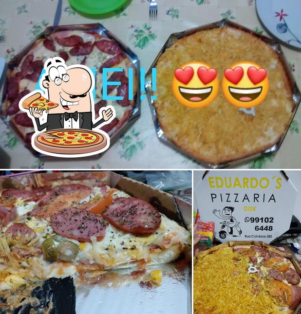 Experimente pizza no Eduardo Pizzaria