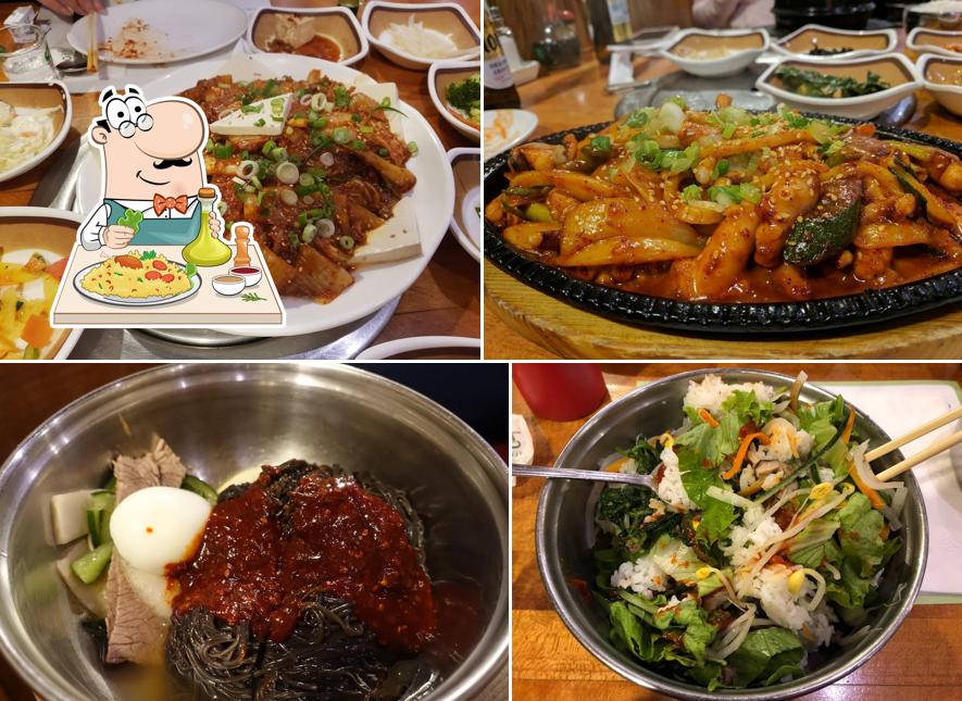 Comida en Haewoondae Korean Restaurant