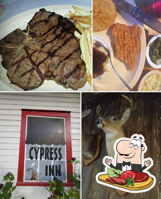 Try out meat meals at Cypress Inn Restaurant