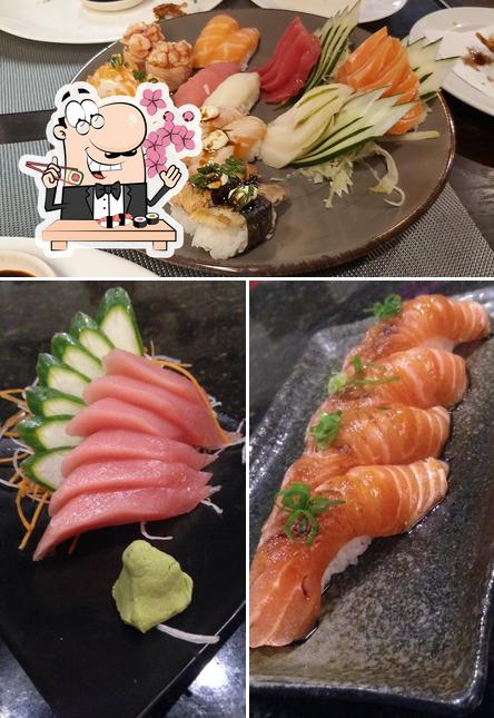 Prove diversas opções de sushi