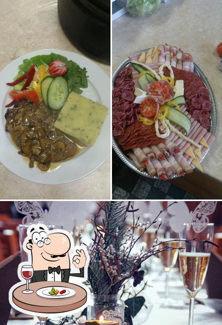 Check out the photo displaying food and beer at Restaurace U Jelena