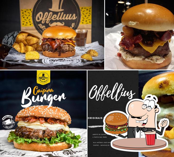 Os hambúrgueres do Offellius Steak House irão satisfazer uma variedade de gostos