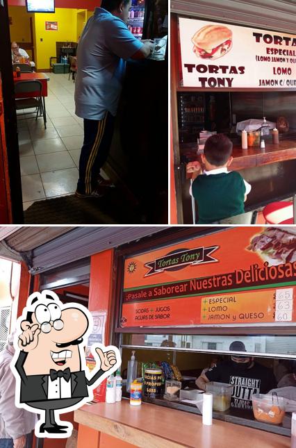 The photo of interior and exterior at Tortas Tony