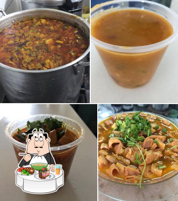 Sopa quente e azeda picante chinesa em Sr. Raimundo do Caldo
