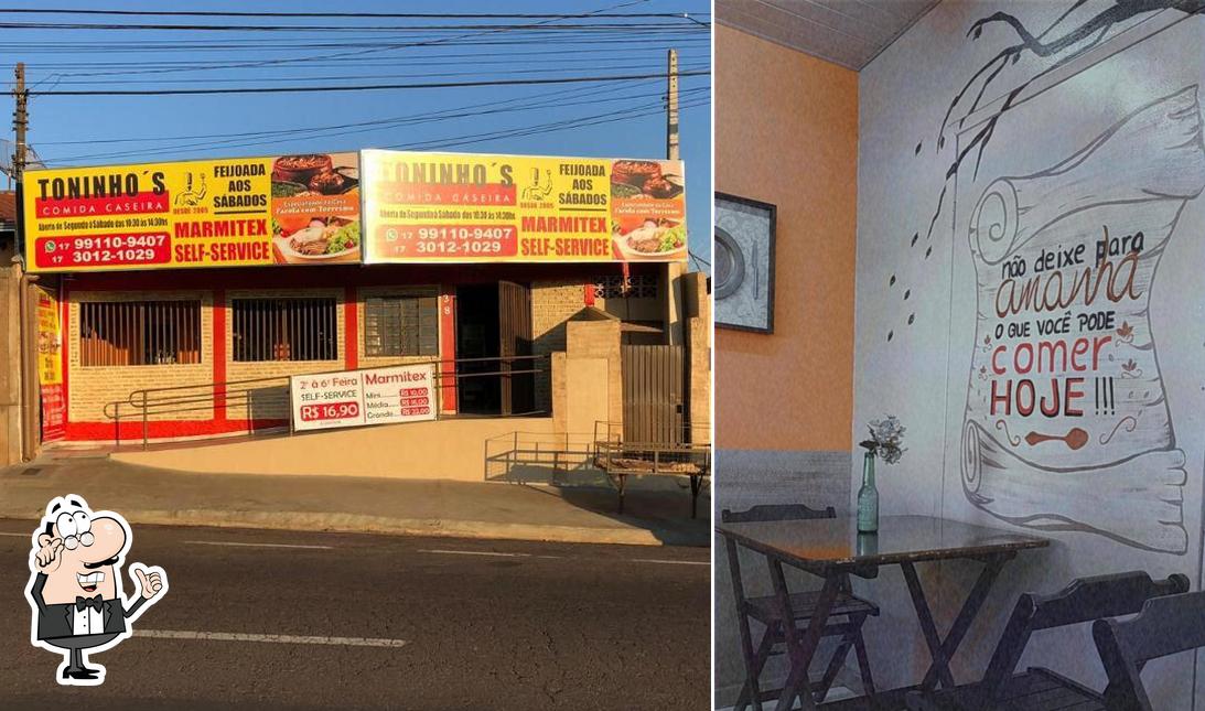 O interior do Toninho’s Comida Caseira Restaurante - São Deocleciano