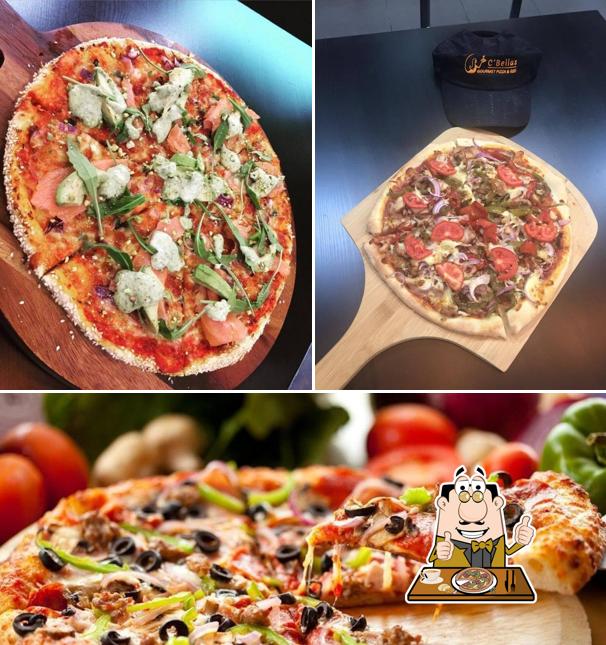 Попробуйте пиццу в "C' Bellas Gourmet Pizza & Ribs"