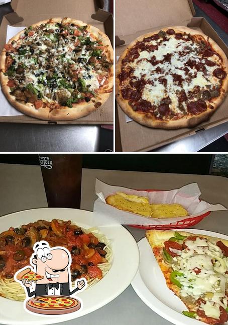 Try out pizza at Pino's Pizza Italian Restaurant