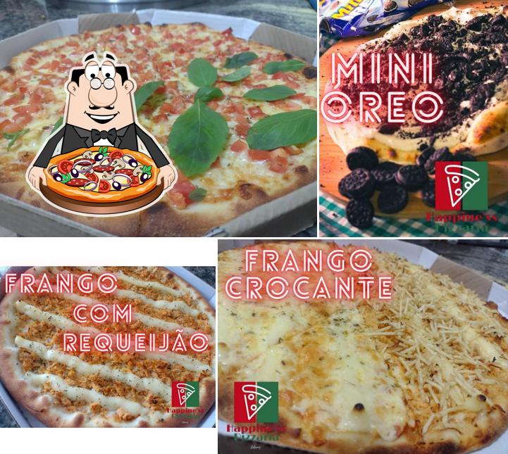 Consiga pizza no Happine´ss pizzas & calzones