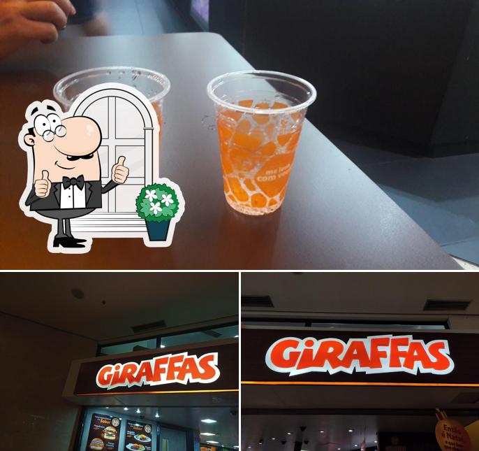 Entre diferentes coisas, exterior e cerveja podem ser encontrados no Giraffas