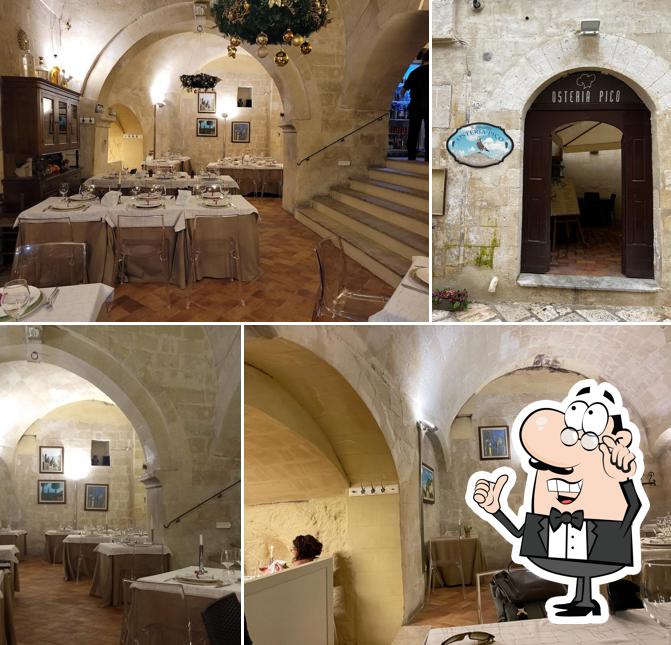 Gli interni di Osteria Pico