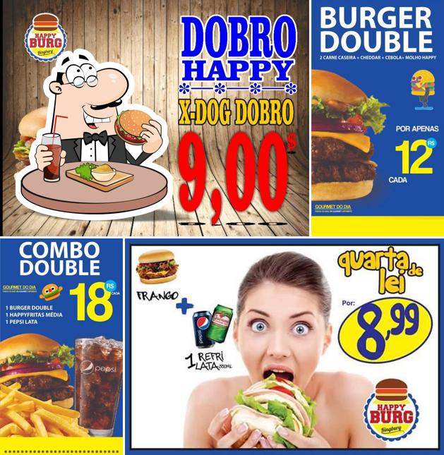 Hambúrguer em Happy Burger