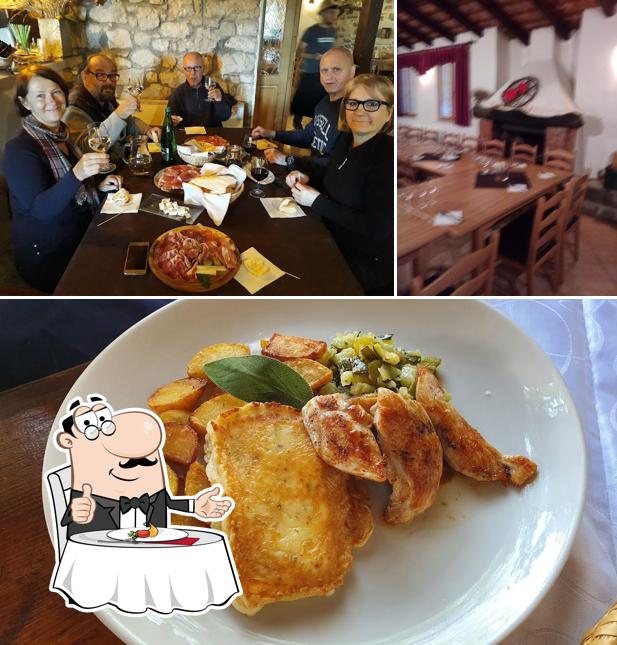 L’image de la table à manger et viande de Turistična kmetija "Malovščevo " Garbari Milan - Dopolnilna dejavnost na kmetiji’s