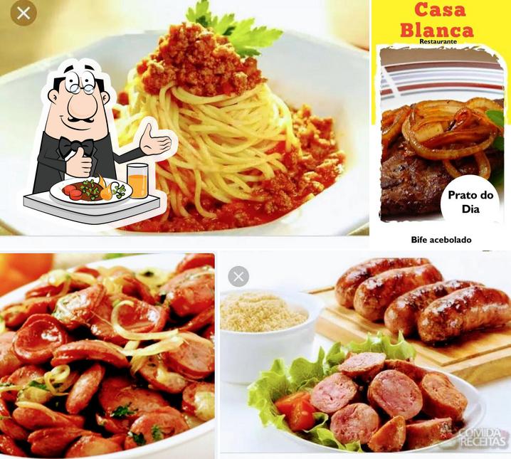 Comida em Restaurante Casa Blanca