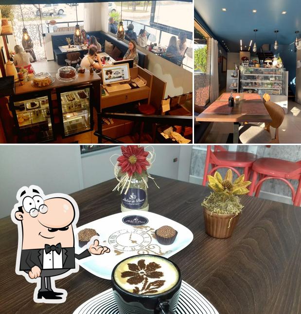 O interior do Atelier de Doces Coffee & Cake